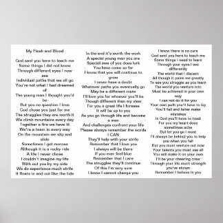 Gedicht für Eltern von Kindern mit Aspergers-Syndr Poster