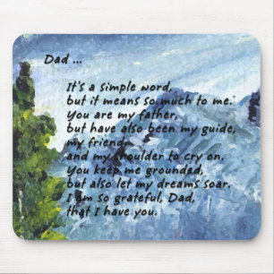 Gedicht für Vater Mousepad