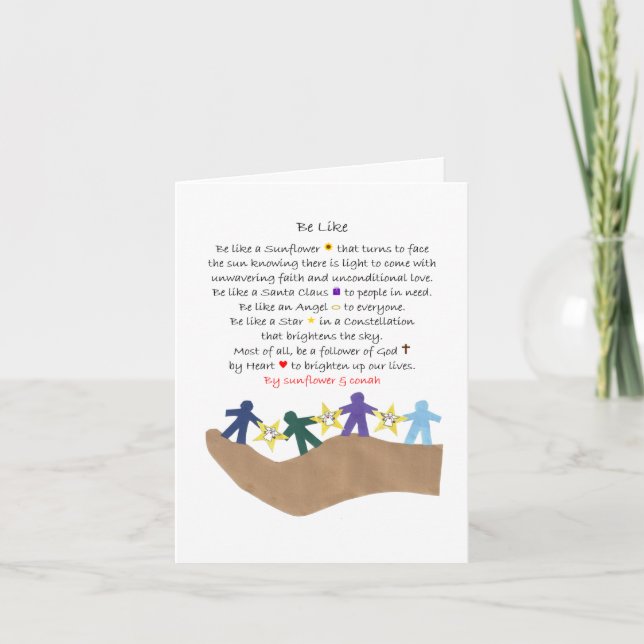 Gedicht-geklappte Grußkarte Karte (Vorderseite)