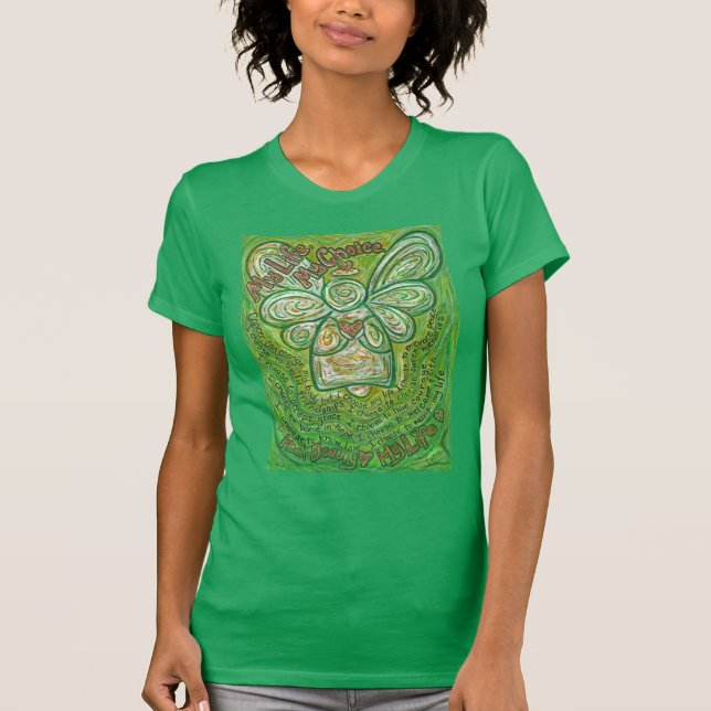 Gedicht "Grüner Engel" Art Custom T - Shirt (Vorderseite)