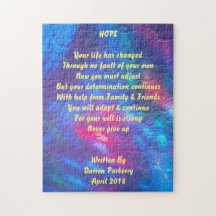 Gedicht "Hoffnung" - Puzzle