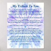 Gedicht: Hommage an ein verstorbenes PB Poster Mat