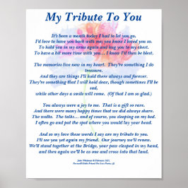 Gedicht: Hommage an ein verstorbenes Pet FL Poster