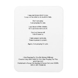 Gedicht "Ich bete für dich" Magnet