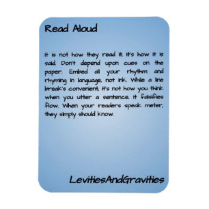 Gedicht Kitchen Magnet - Lesen