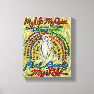 Gedicht "Krebs" Angel Gemälde "Wrapped Canvas Art" Leinwanddruck