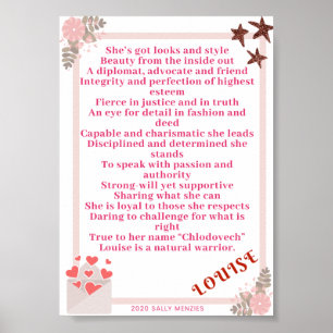 Gedicht "Louise" Poster