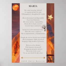 Gedicht "Maria" Poster