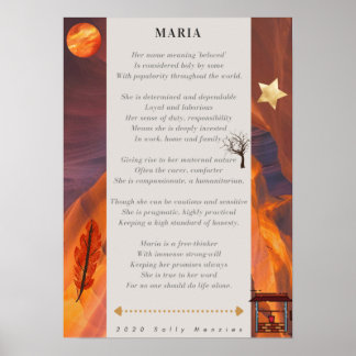 Gedicht "Maria" Poster