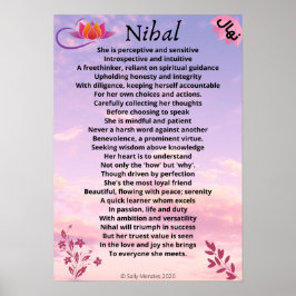 Gedicht "Nihal" Poster