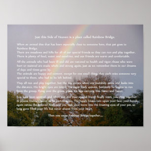 Gedicht Rainbow Bridge - Anpassbare Geschenke Poster