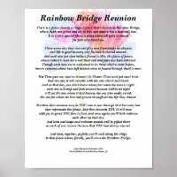 Gedicht: Rainbow Bridge Wiedersehen, FL, Matte Pos