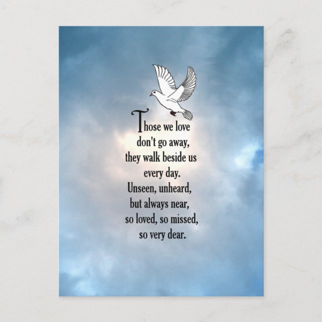 Gedicht "So Loved" Postkarte (Vorderseite)