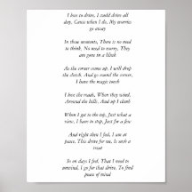 Gedicht über das Fahren, um Frieden zu finden