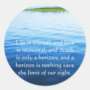 Gedicht über den Tod - inspirierendes Zitat Runder Aufkleber