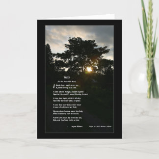 Gedicht von Joyce Kilmer Bäume für Bilderrahmen 5x Karte