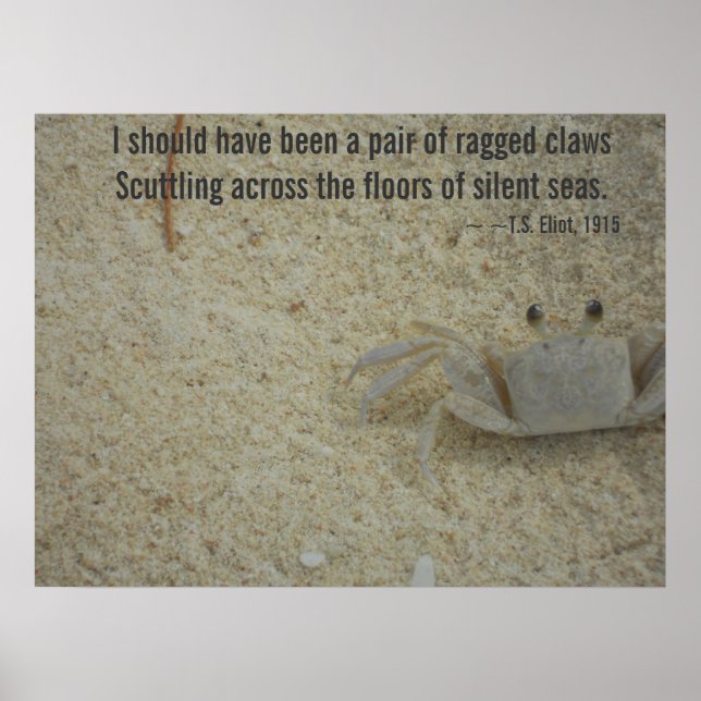 Gedicht von Raged Crab Claws Poster (Vorne)