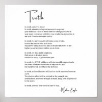 Gedicht "Wahrheitssieg" mit Plakatwand