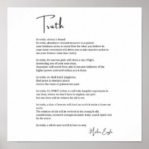 Gedicht "Wahrheitssieg" mit Plakatwand Poster