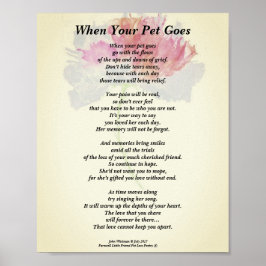 Gedicht: "When Your Pet Goes" (Female) Poster (Mat