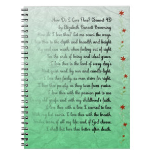 Gedicht, wie i-Liebe thee tun? Elizabeth-Bräunung Notizblock