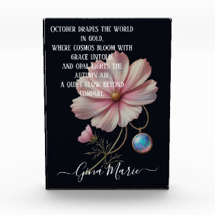 Gedicht zum goldenen Oktober mit Cosmos und Opal-S Fotoblock