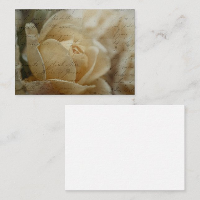 Gedichte aus der Sammlung von Rose Mitteilungskarte (Vorne/Hinten)