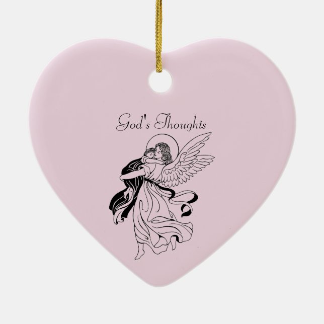 Gedichte Gottes Gedanken Keramikornament (Hinten)