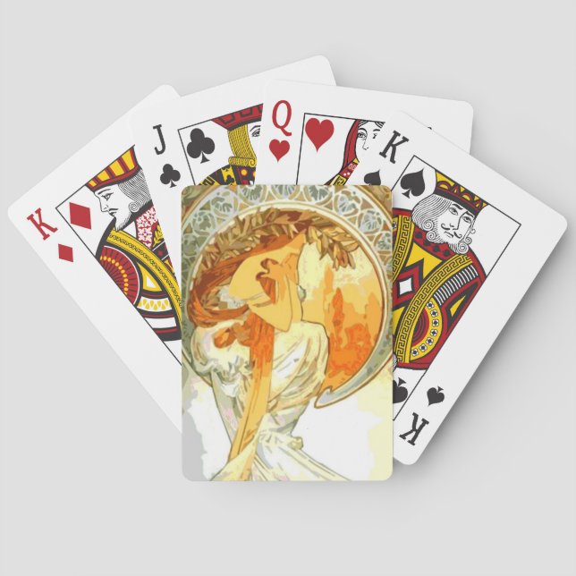 Gedichte von Alphonse Mucha Spielkarten (Rückseite)