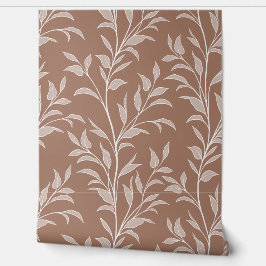Gedichte von Blätter auf Stems XL4b foliage Mocha  Tapete