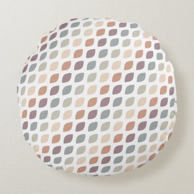Gedichtete Pastelle Rundes Kissen (Vorderseite)
