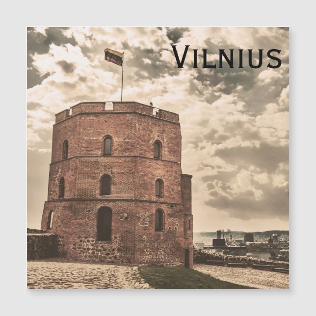 Gediminas Turm von Vilnius Magnet (Vorderseite)