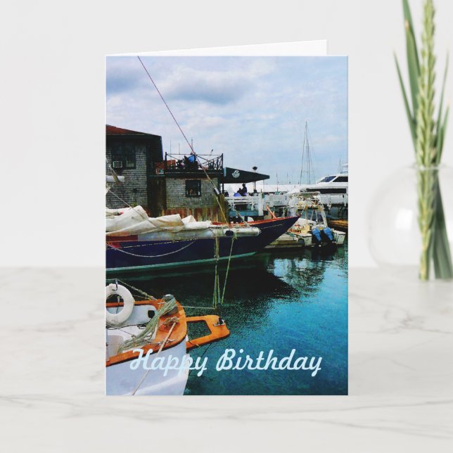 Gedockboote in Newport RI Karte (Vorderseite)