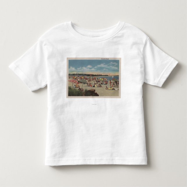 Gedrängte Strand-Szene Kleinkind T-shirt (Vorderseite)