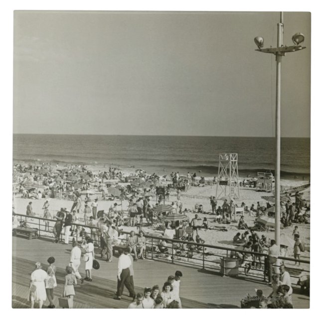 Gedrängter Strand Fliese (Vorderseite)