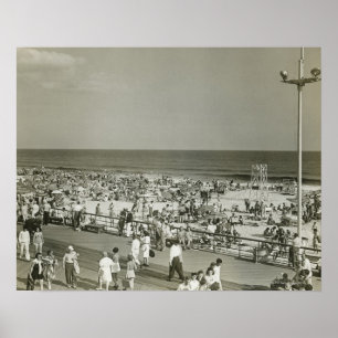 Gedrängter Strand Poster