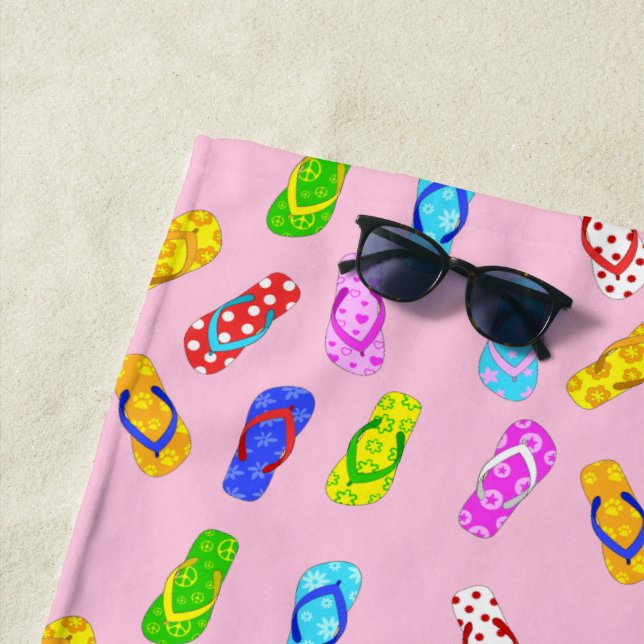 Gedreht Flop Muster Pink Beach Handtuch (Beispiel)