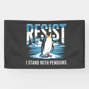 Gedreht Ich stehe mit den Pinguinen Banner