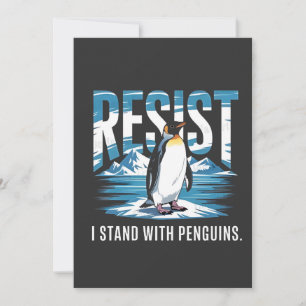 Gedreht Ich stehe mit den Pinguinen Feiertagskarte