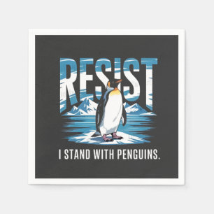 Gedreht Ich stehe mit den Pinguinen Serviette