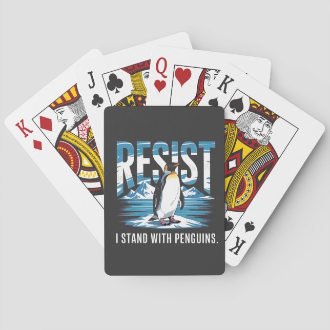 Gedreht Ich stehe mit den Pinguinen Spielkarten (Rückseite)