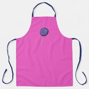 Gedrehter blauer Lutscher mit Rosa Schürze