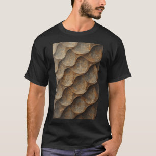 Gedrehtes Mosaikflippmuster: Erdliche Geometrie T-Shirt