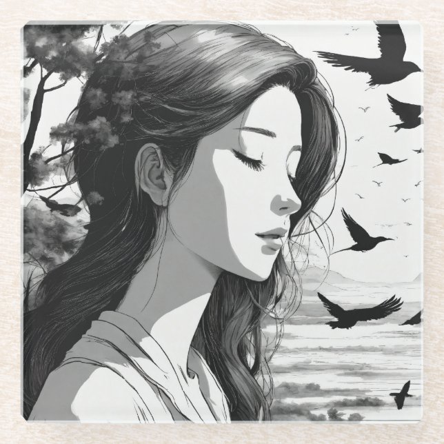 Gedruckt Glasuntersetzer (Vorderseite)