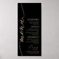 Gedruckte 4x9-Hochzeitmenü-Karte für Plättchen