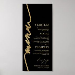 Gedruckte 4x9-Hochzeitmenü-Karte für Plättchen Poster