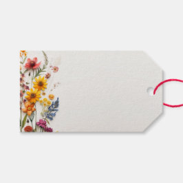 Gedrückte Blumen Brautparty Etiketten Geschenkanhänger
