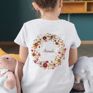 Gedrückte Blumen Kunstwerke Blühender Kreis Weibli T-Shirt