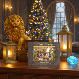 Gedruckte braune Alligator-Attrappe mit Textur-Fot Feiertagskarte