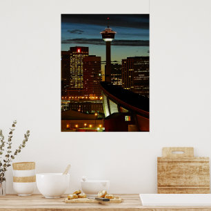 Gedruckte Calgary-Skyline Poster